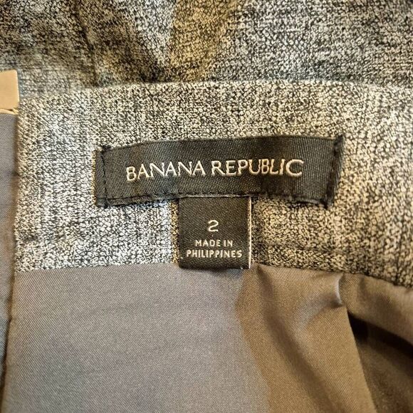 Banana Republic Women's Charcoal Gray Poly/Viscose/Spandex Knit Assymetrical Zip - Picture 9 of 10